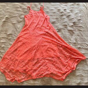 ​Metaphor Women's Strap Detail Dress – Elegant Sleeveless A-Line Midi Size M